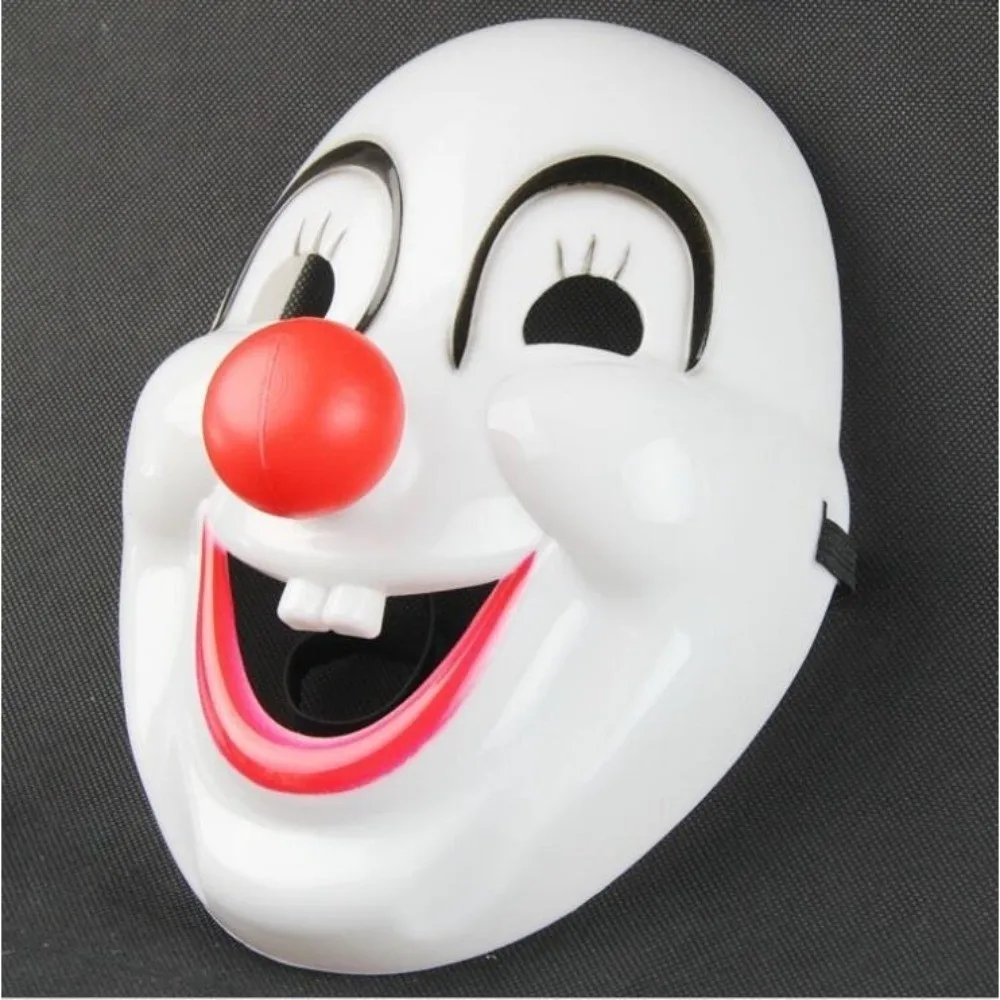 

Party Prop Red Nose Halloween Clown Mask Funny PVC Clown Makeup Mask Scary Happy Clown Costume Masquerade Party