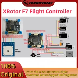 HobbyWing F7 FC Lite 4-8S LiPo Drone Flight Controller Board Support Betaflight ESC Flight Controller Stack for FPV Racing Drone