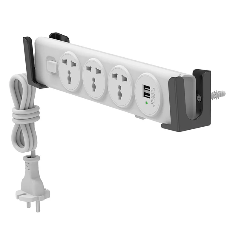 A97I-Supporto per presa multipla a parete Supporto da parete per presa multipla Tablet Telefono cellulare Staffa autoadesiva o senza punzonatura