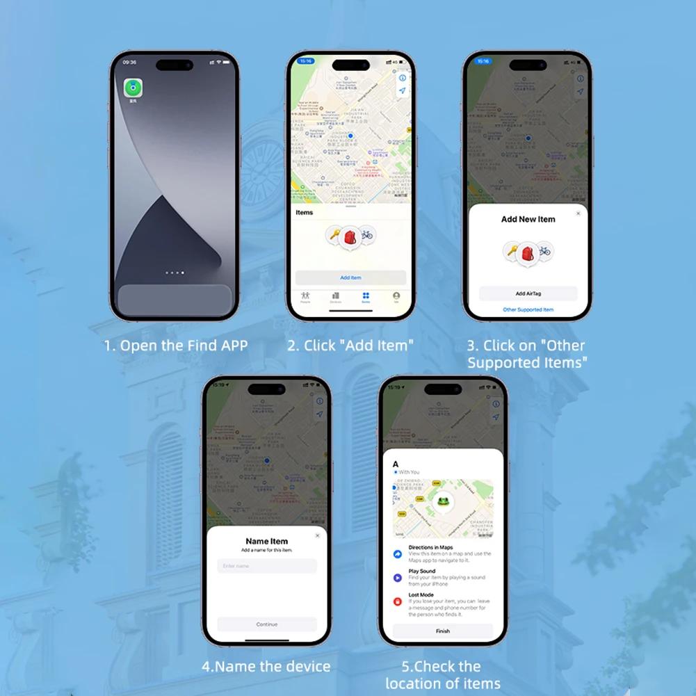 อุปกรณ์ติดตาม GPS อัจฉริยะสามารถใช้งานได้กับ Apple ค้นหาอุปกรณ์ค้นหากุญแจและอุปกรณ์ติดตามกุญแจที่รองรับบลูทูธสำหรับกระเป๋าใส่กุญแจโทรศัพท์สัตว์เลี้ยง