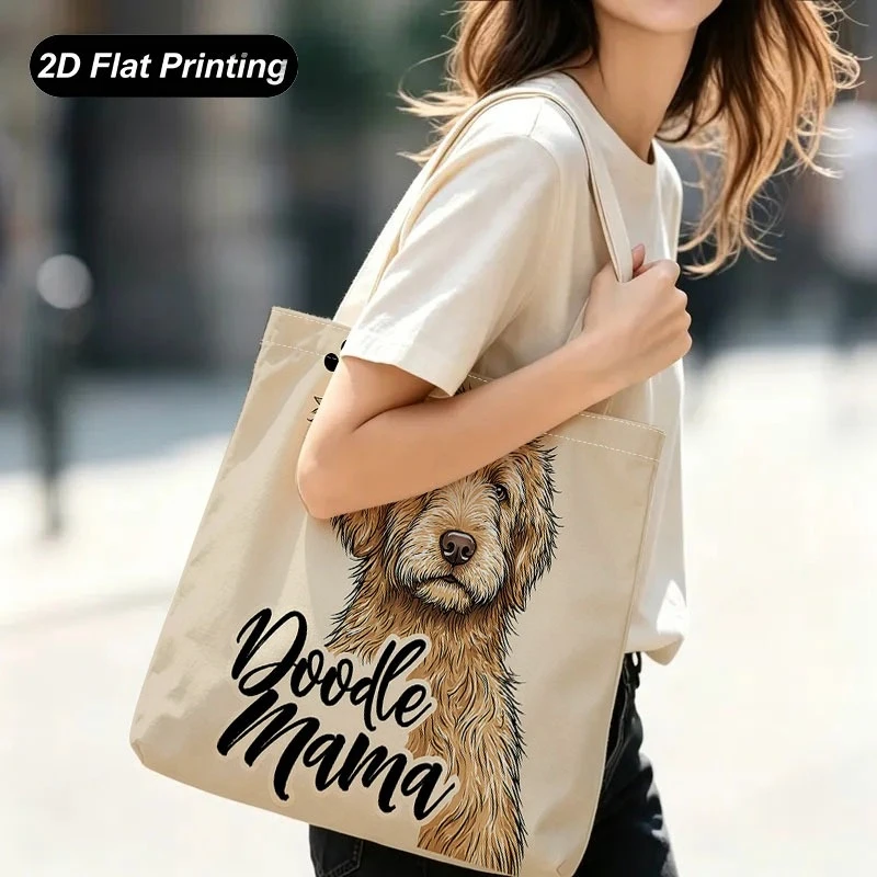 Graphic Print Tote Bag Large Capacity Women Shopping Daily Commute Travel Lovers Modern Minimalist