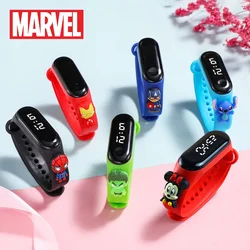 Disney-Marvel Digital LED Watch for Kids, Spiderman, Ironman Figure, Children's Spider-Man, Sport Touch, Eletrônico, Impermeável, Presente