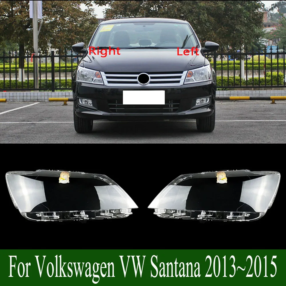 

Чехол для передней фары Volkswagen VW Santana 2013 ~ 2015, Прозрачный поликарбонатный абажур, чехол для передней фары из оргстекла