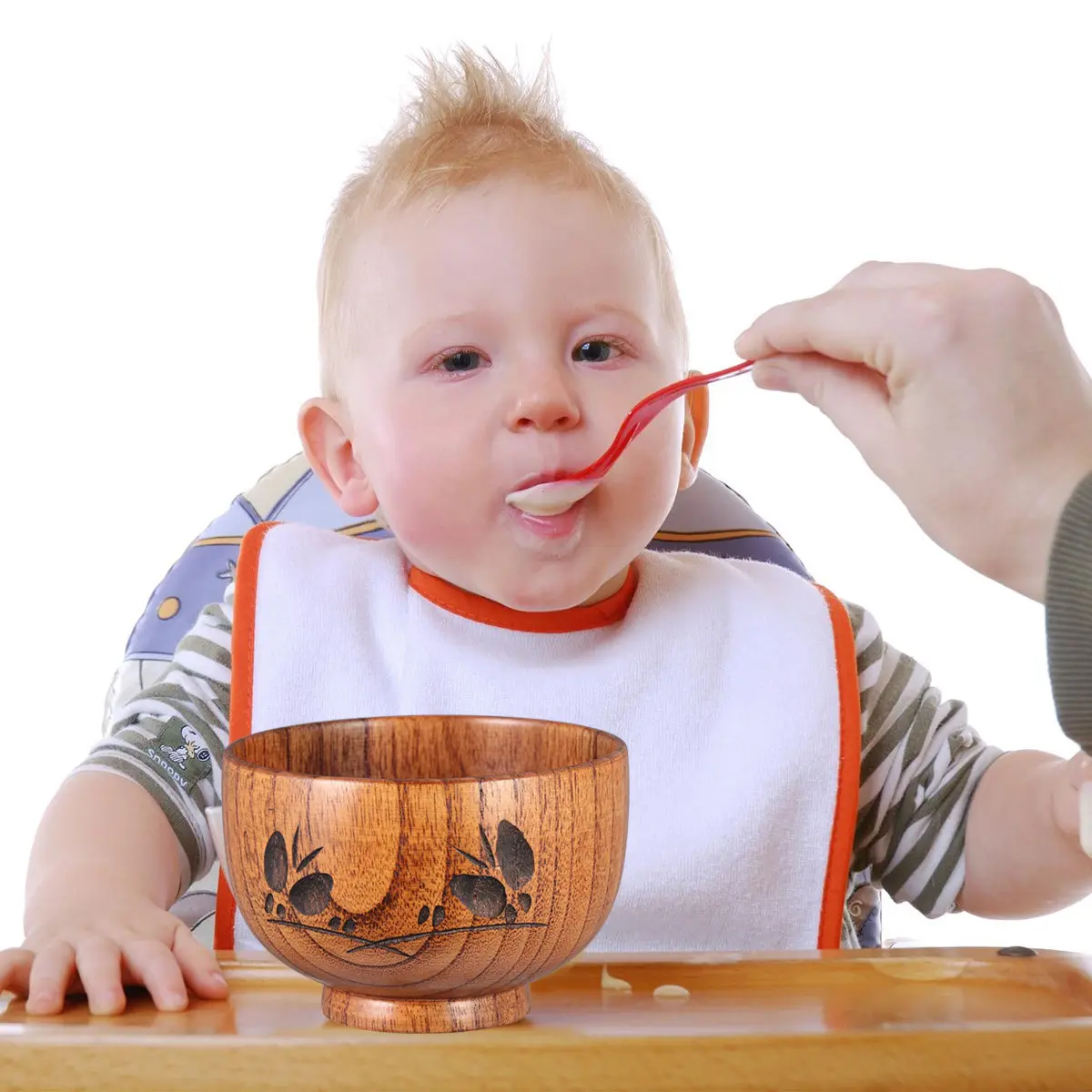 

1Pcs Jujube Wood Bowl Natural Wooden Soup Rice Bowl Anti-Slip Carved Design Baby Adult Food Container Eco Friendly Tableware