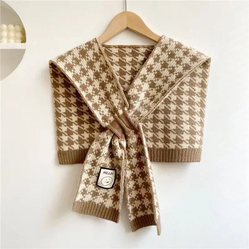 Classic red plaid children scarf warm winter small narrow shawl women ladies lovely fashion casual scarves for child boy girl