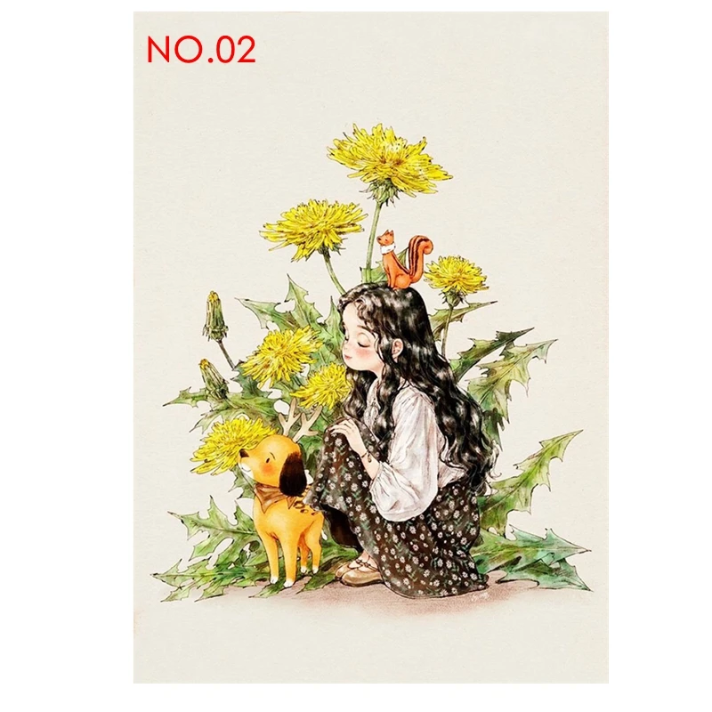 

The Forest Girl Series 2 cross-stitch set comes with 28ct high-ct stitch fabric