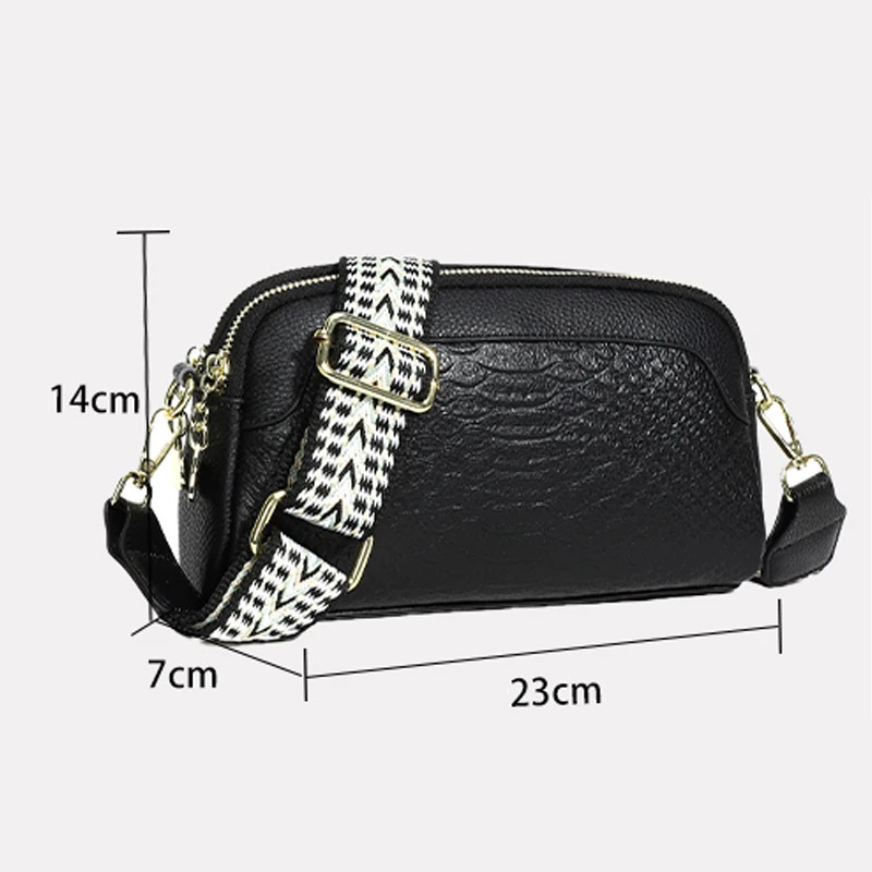 2024 Trendy Crocodile Pattern Women\'s Shoulder Bag High Quality Top layer Cowhide Women\'s Fashion Single Color Crossbody Bags