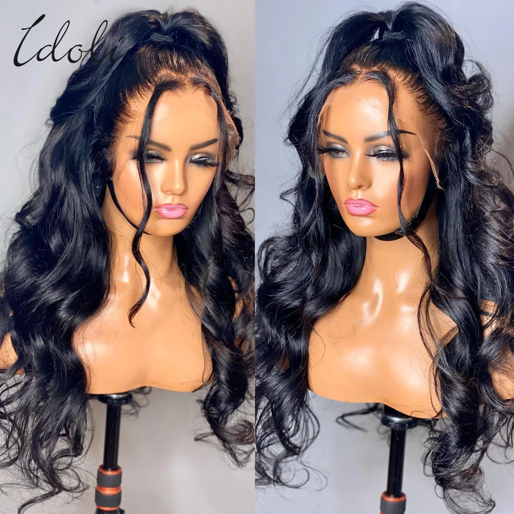 13x4 Body Wave Lace Front Wigs Human Hair Pre Plucked HD Transparent Lace Frontal Wig with Baby Hair 180% Density Gluless Wig