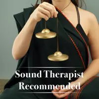 Platillos Tingsha tibetanos Miwayer, 2 uds., campanas de latón para meditación para curación espiritual, atención plena, Yoga budista