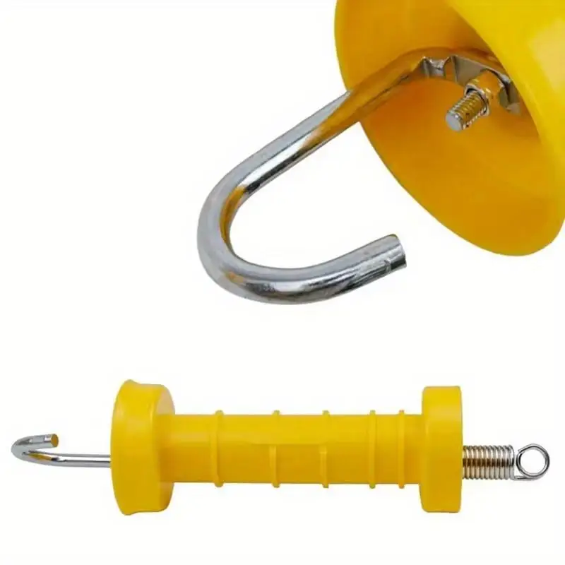 5Pcs Heavy Duty Fence Door Handle Set with Spring Insulator Ranch Gate Accessory Replacement