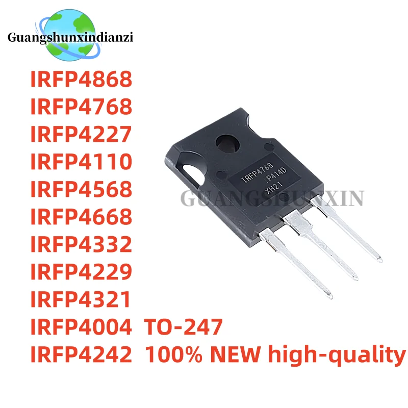 5pcs IRFP4868 IRFP4768 IRFP4227 IRFP4110 IRFP4568 IRFP4668 IRFP4332 IRFP4229 IRFP4321 IRFP4004 IRFP4242 TO-247 MOSFET Transistor