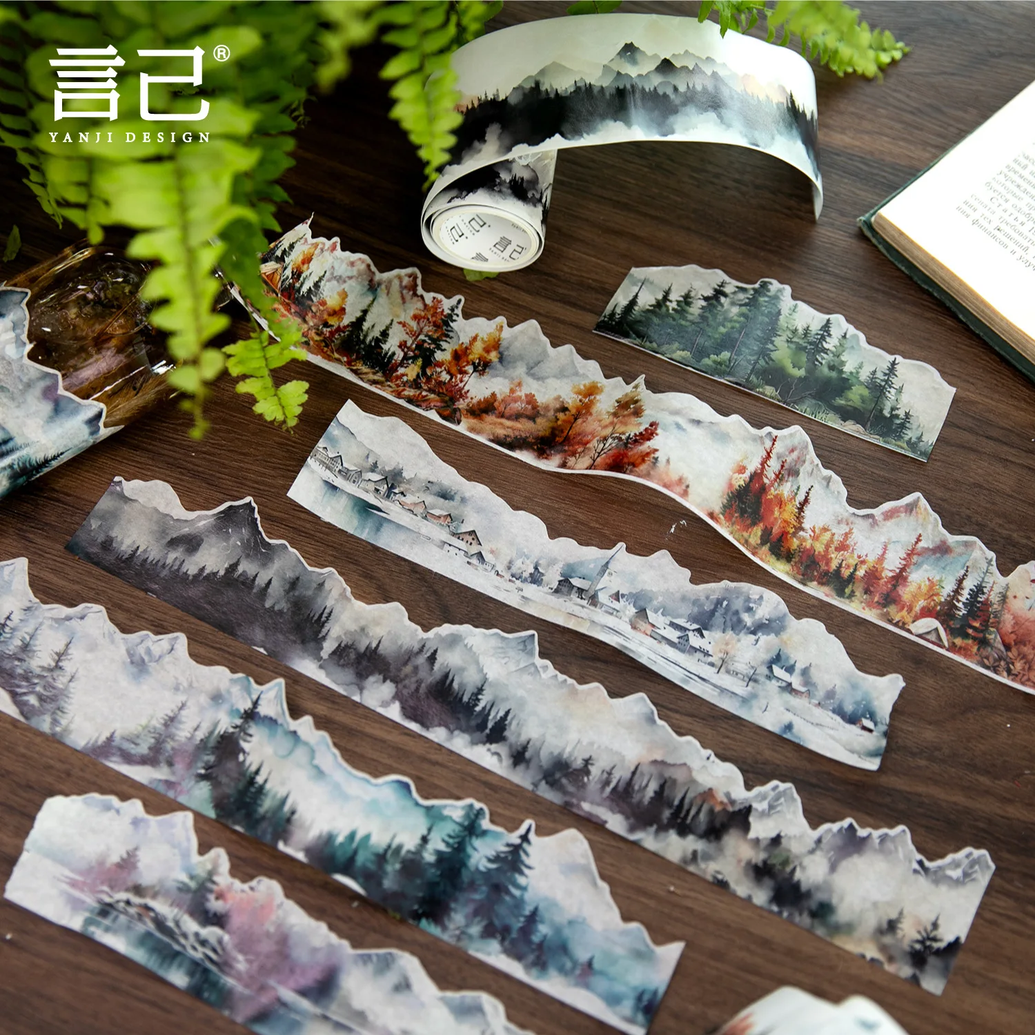 

1pcs/1lot Decorative Adhesive tapes Mountains, rivers Scrapbooking DIY Scrapbooking Stickers