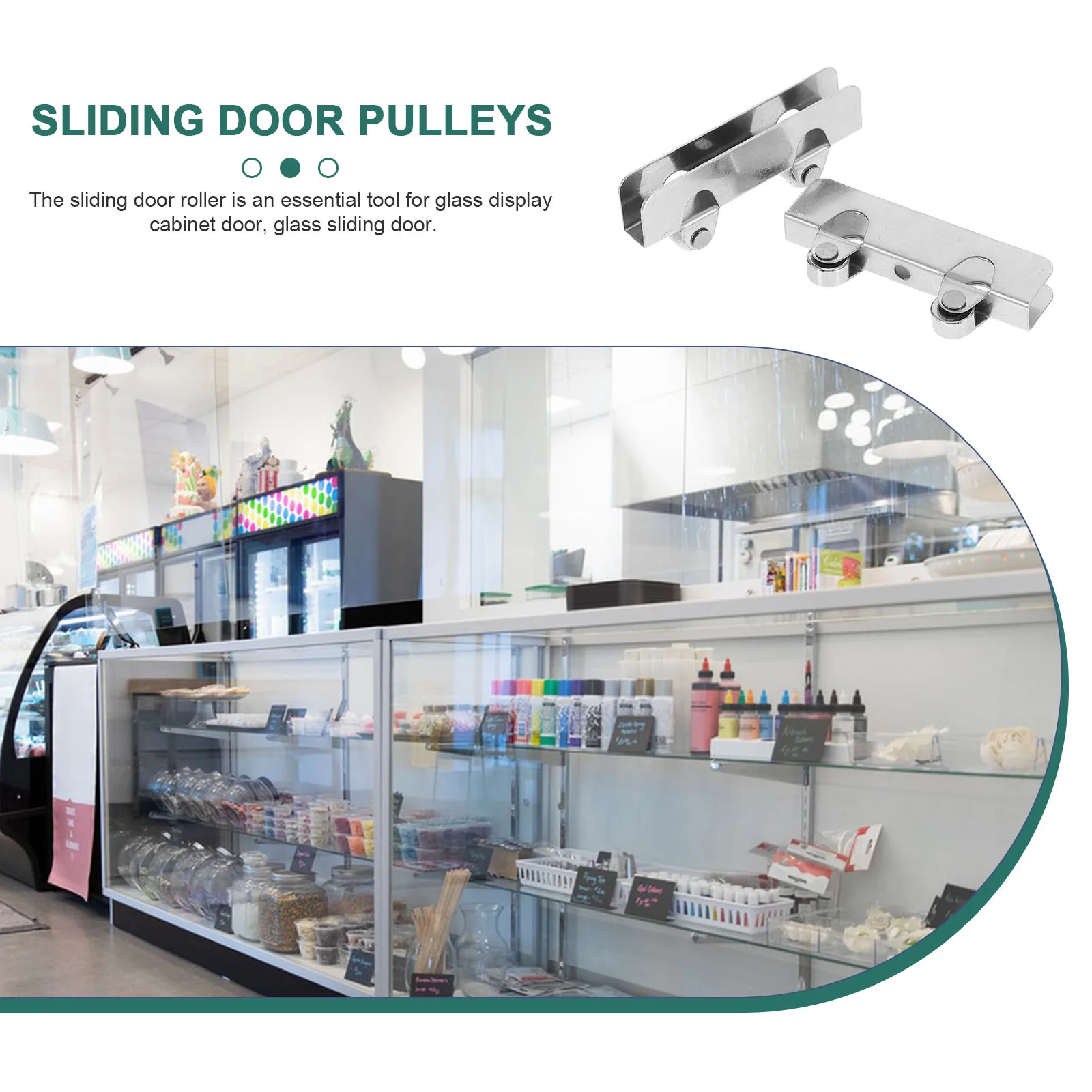 

2 Pcs Sliding Door Pulley Wheel High Load Capacity Smooth Operation Cabinet Roller Hardware Glass Door Track Pulleys Stable