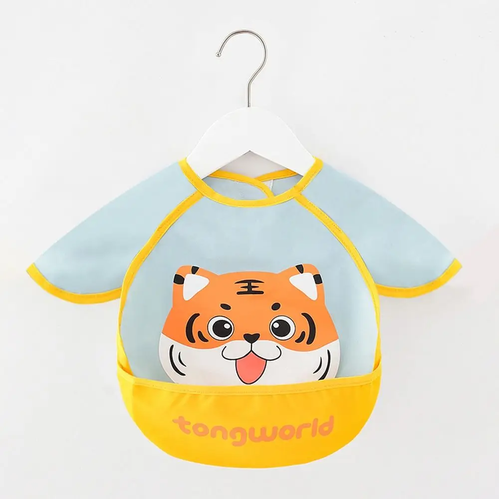 

Feeding Supplies Cartoon Anti-dirty Animal Pattern Tiger Waterproof Cat Baby Stuff Baby Eating Artifact Baby Coverall Baby Bib