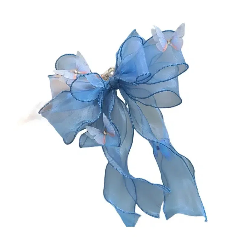 Handmade Lace Neck Collars for Pets, Big Bow Collars for Puppy and Cats, Cute and Elegant, Blue and Pink, Pet Accessories