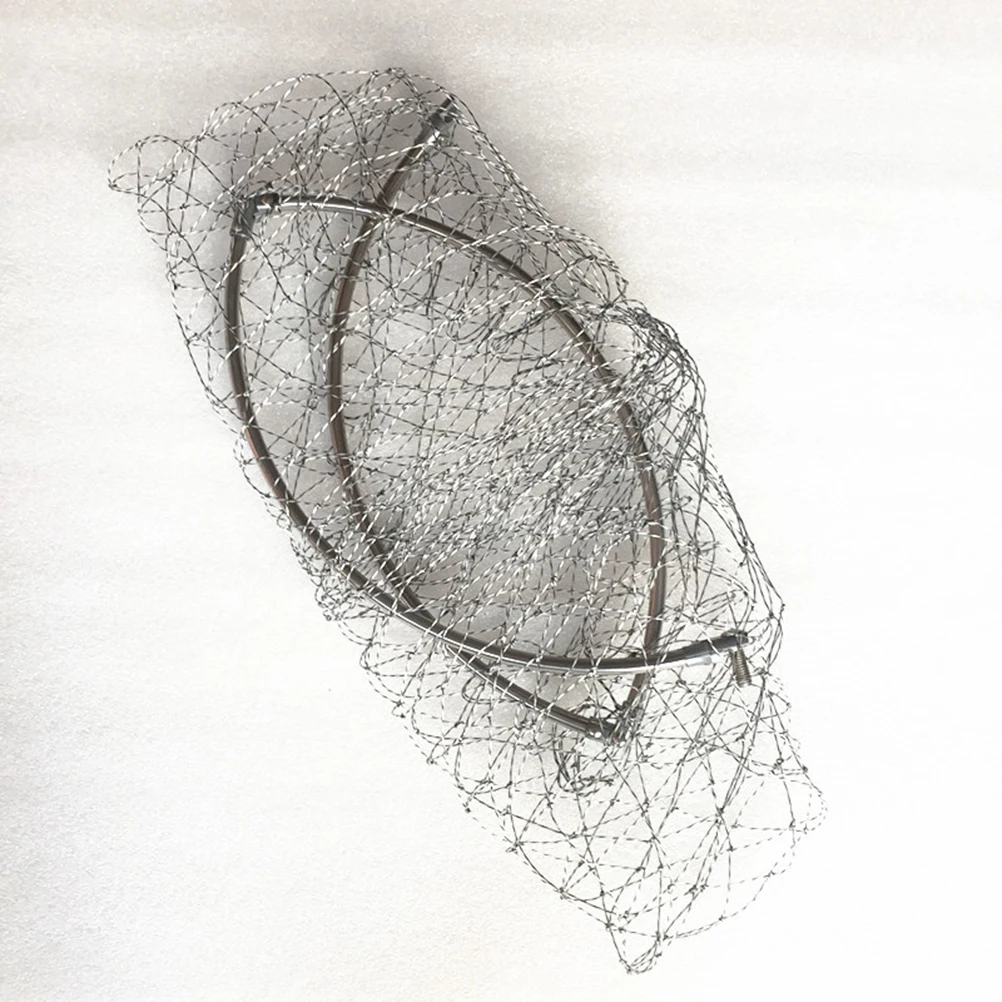 

2 pcs Copy Head Fishing Accessories Stainless Steel Fish Keeper Anti-hanging Folding Net for Fishing Outdoor