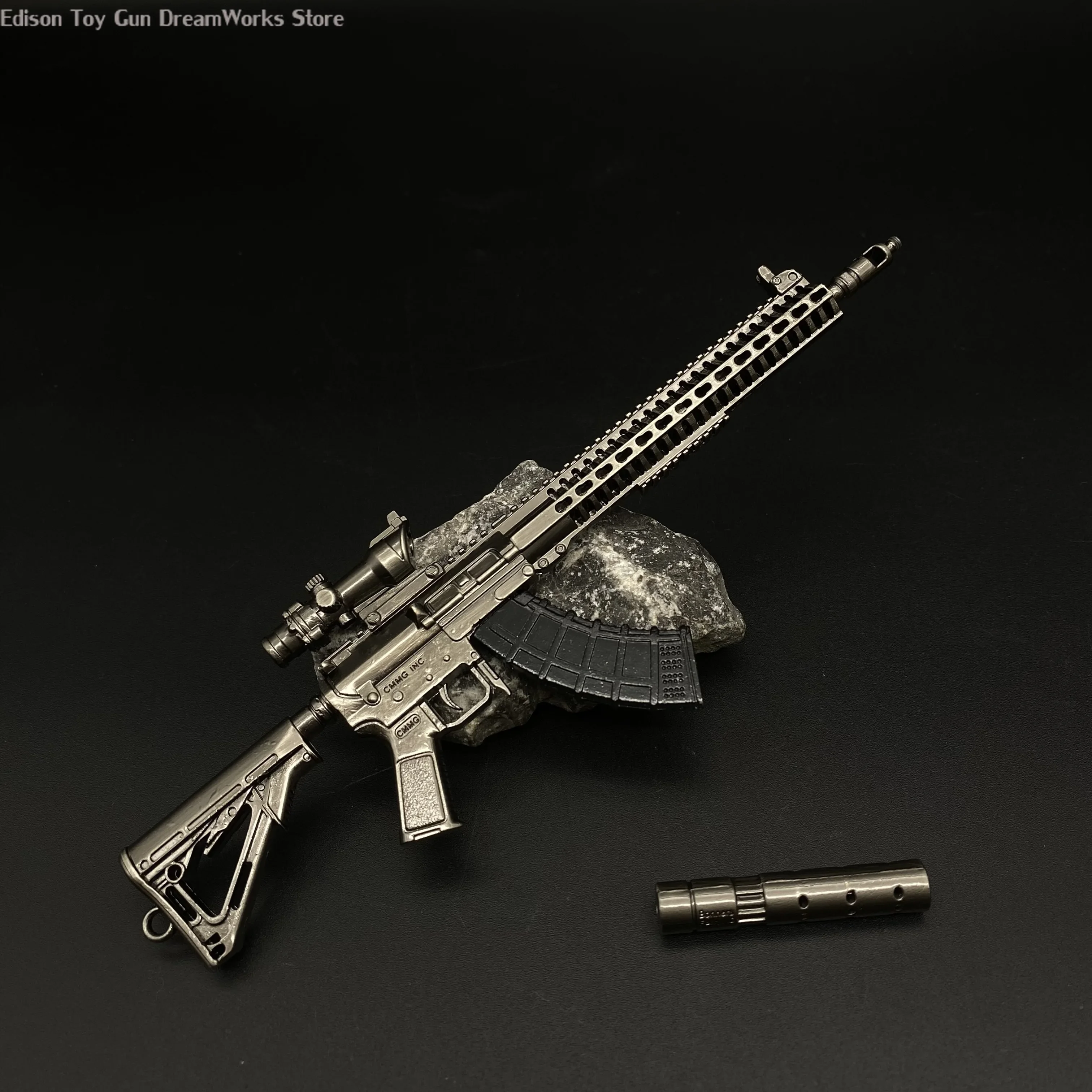 2024 nuovo giocattolo 6.7 "MK47 modello di fucile mutante in miniatura piccola piccola pistola Replica figura in lega collezione regalo Cool Desk Display Art