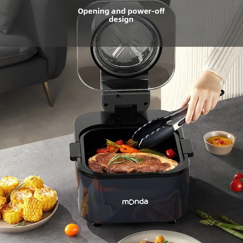 ماكينة مقلاة هوائية موندا، مقلاة كهربائية بصرية ذات سعة كبيرة ومتعددة الوظائف سعة 8 لتر