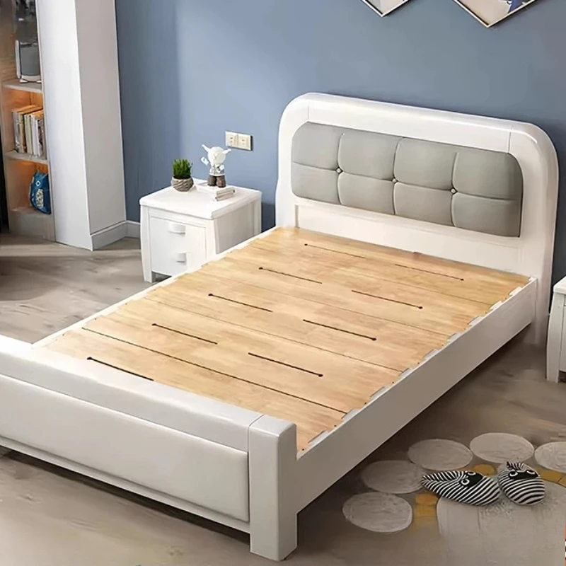 Children Single Bed Simple Bedroom Girls Modern Headboards Double Queen Bed Simple Sleeping Letto Matrimoniale Home Furniture