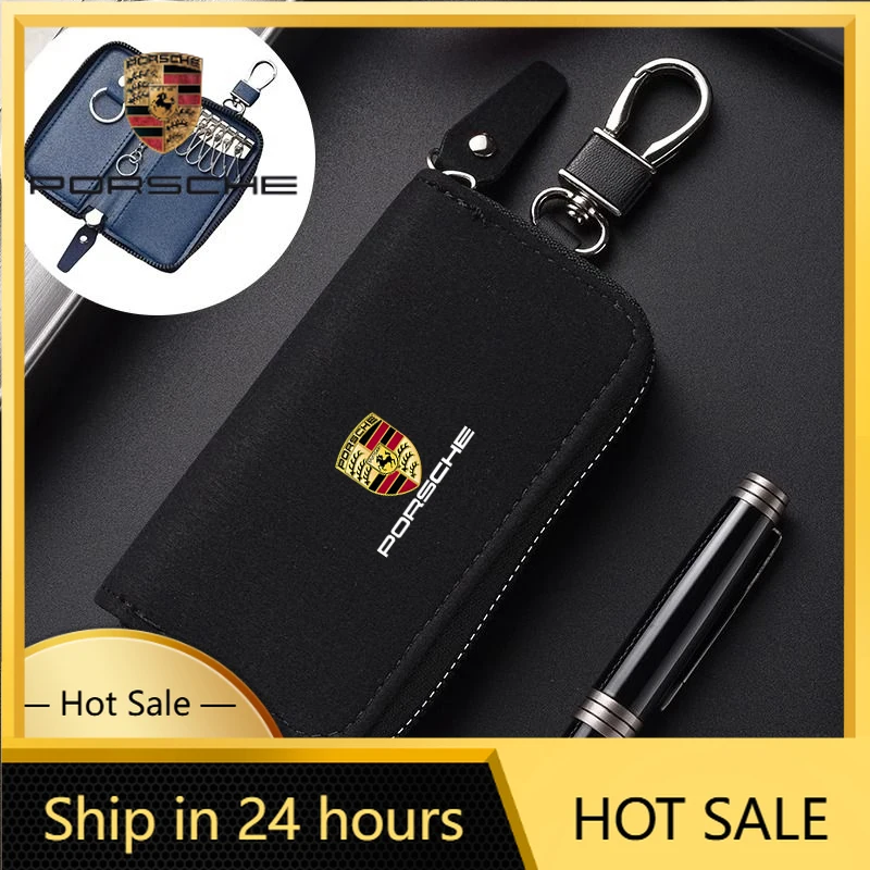 

Car Sticker For Porsche Car Key Card Bag Waist Hanging Multi-functional Key Box Buckle For Porsche 911 718 Cayenne Cayman Paname