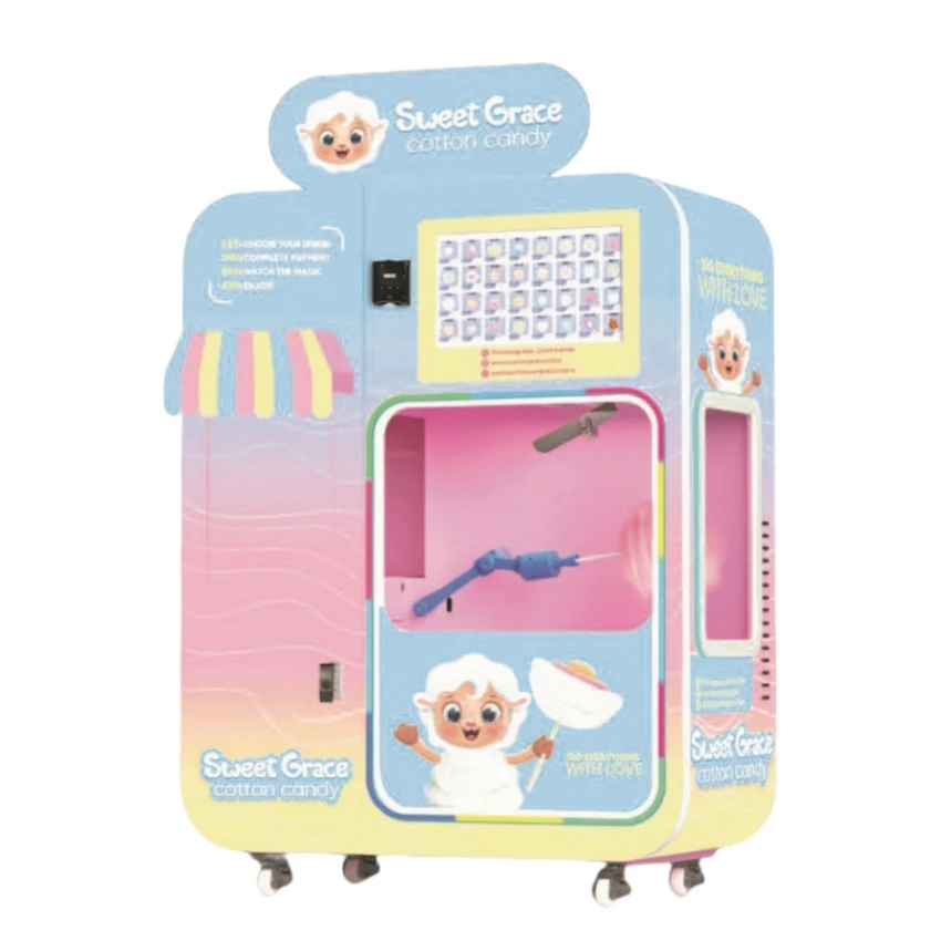 Popular Intelligent Business Vending Machine Automatic Cotton and Candy Machine Making Robot Vending Machine for Shopping Mall