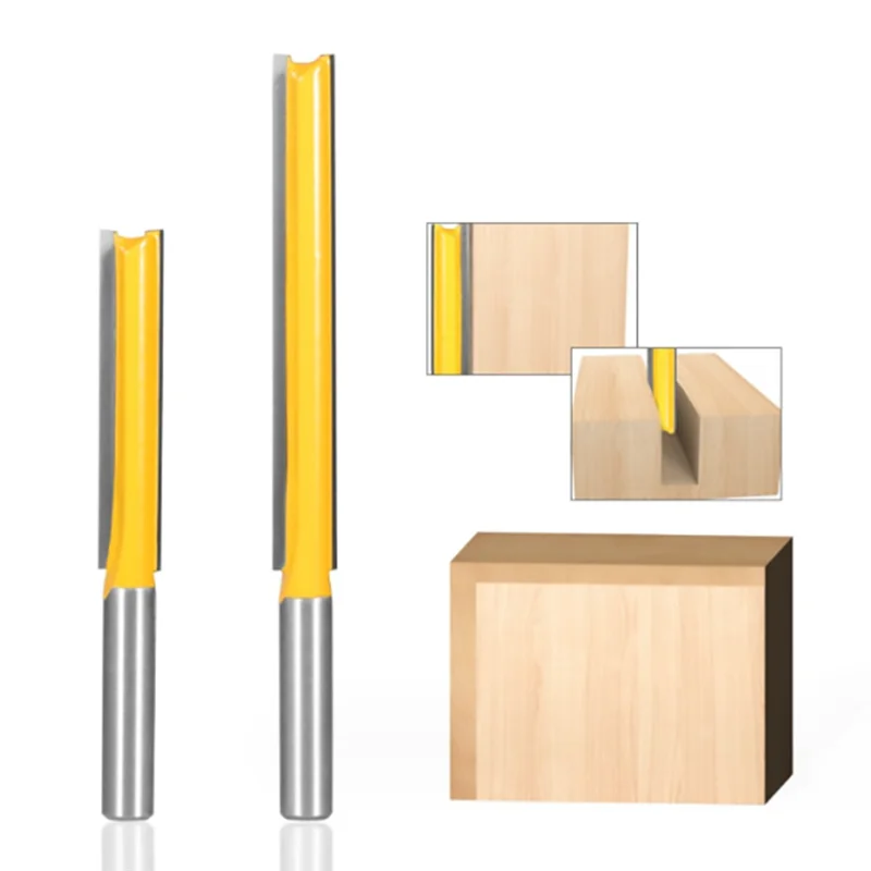 Imagem -02 - Longo Flush Trim Router Bit Tenon Cutter mm Shank Template Bit Padrão Madeira Bits Router 5076 mm 1pc