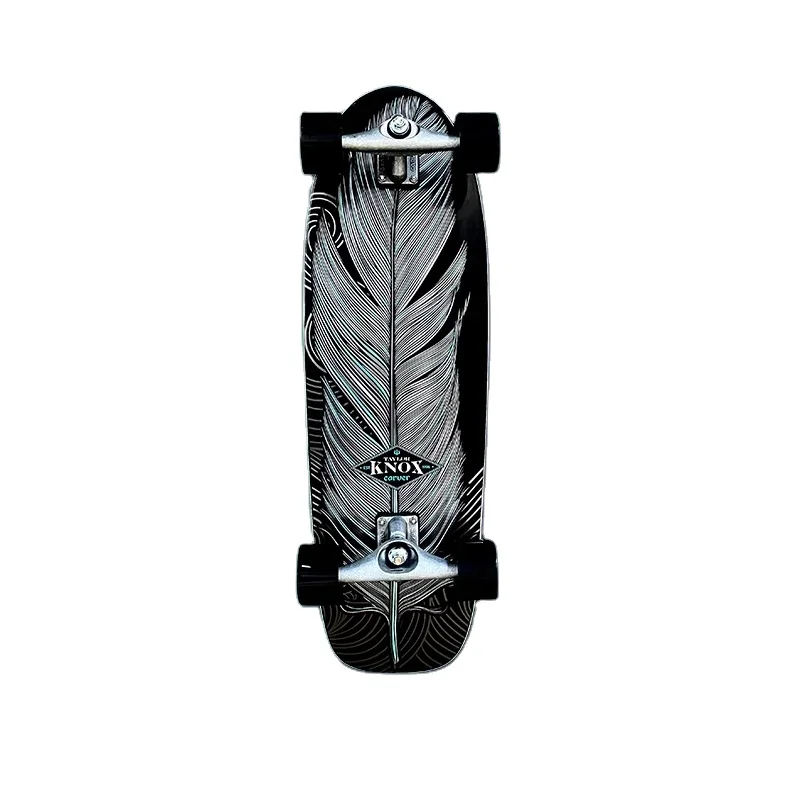 2024 Surf Land Skateboard CX4 CX7 Maple Single Kick Carving Cruiser Skate Board Longboard