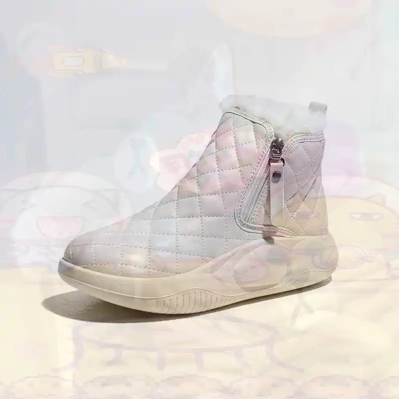 حذاء دافئ جدًا للآباء، حذاء رياضي عالي القطع، حذاء نسائي، موديلات رياضية من 4 سنوات إلى 12 سنة، حذاء رياضي حقيقي #3