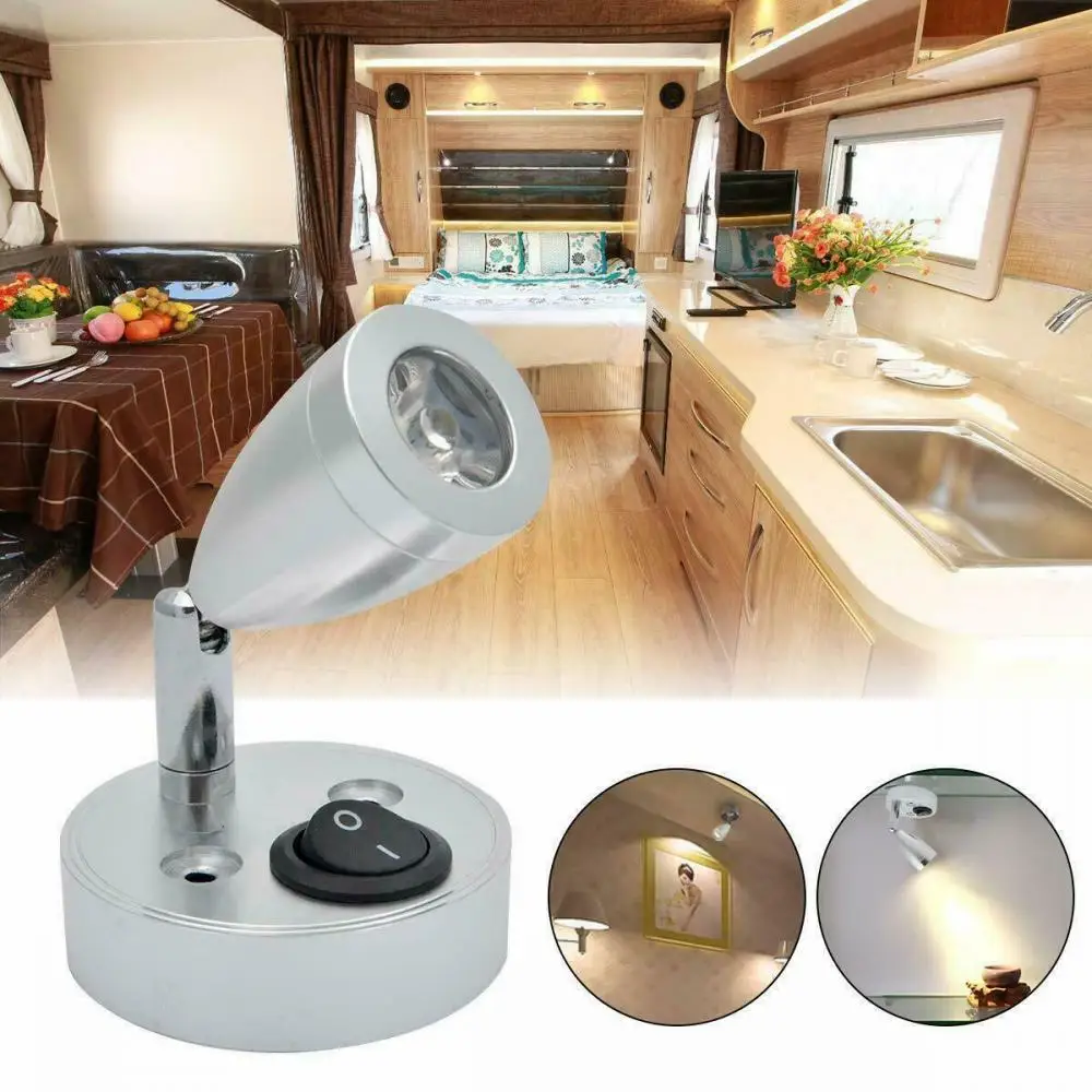 Led Spot Reading Light Portable Simplicity Appearance Car Supplies For Boat Motorhome Light Interior Reading Lights Convenient