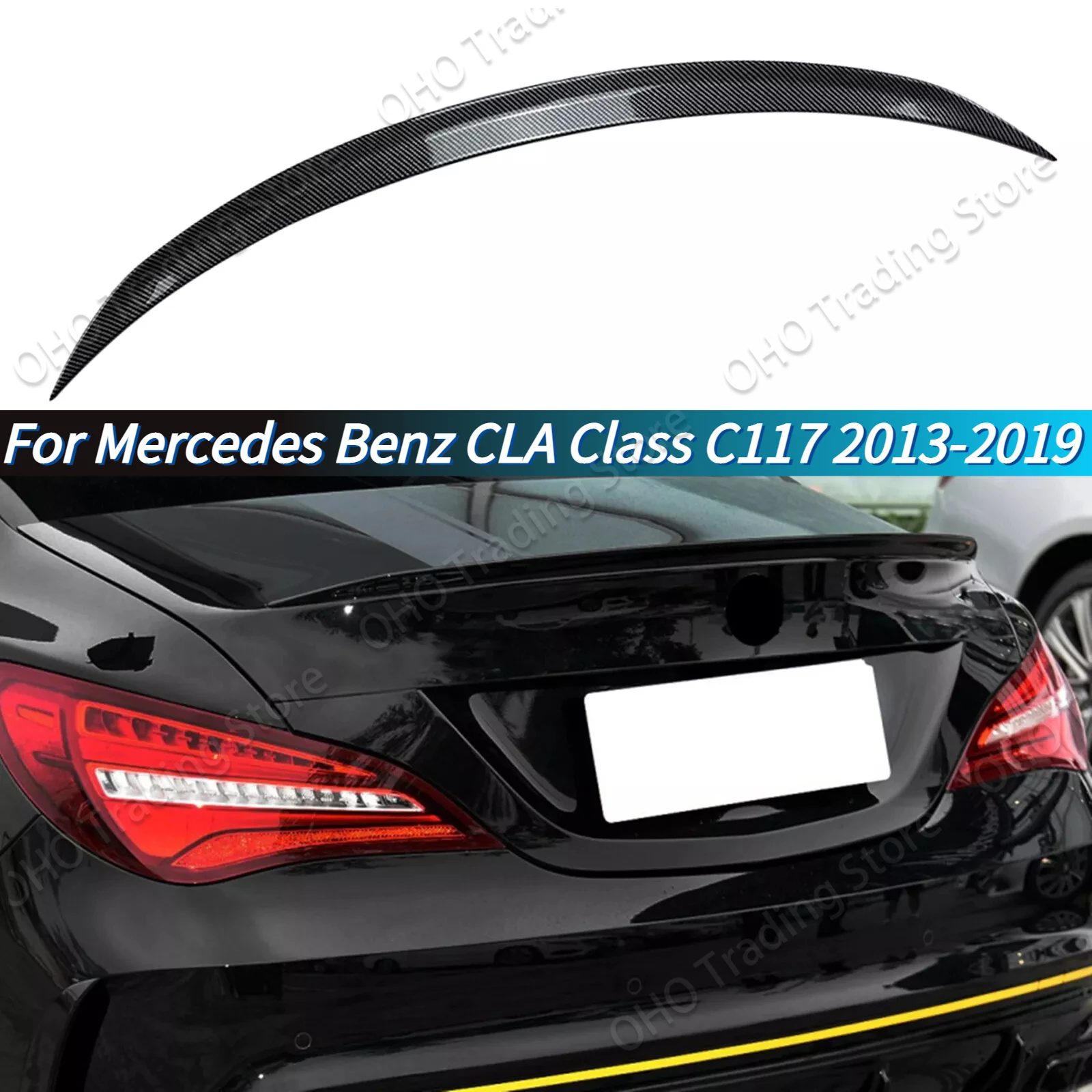 

Car Rear Roof Trunk Spoiler For Mercedes Benz CLA Class C117 CLA180 CLA200 CLA250 CLA45 AMG 2013-2019 Tail Wing Body Kit Tuning