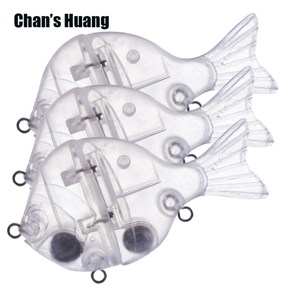 

Chan's Huang 5PCS / LOT 9CM 33G / 3.54INCH 1.16OZ Unpainted Bluegill Fishing Lures Rattle DIY Swimbait Sinking Glide Bait Blanks