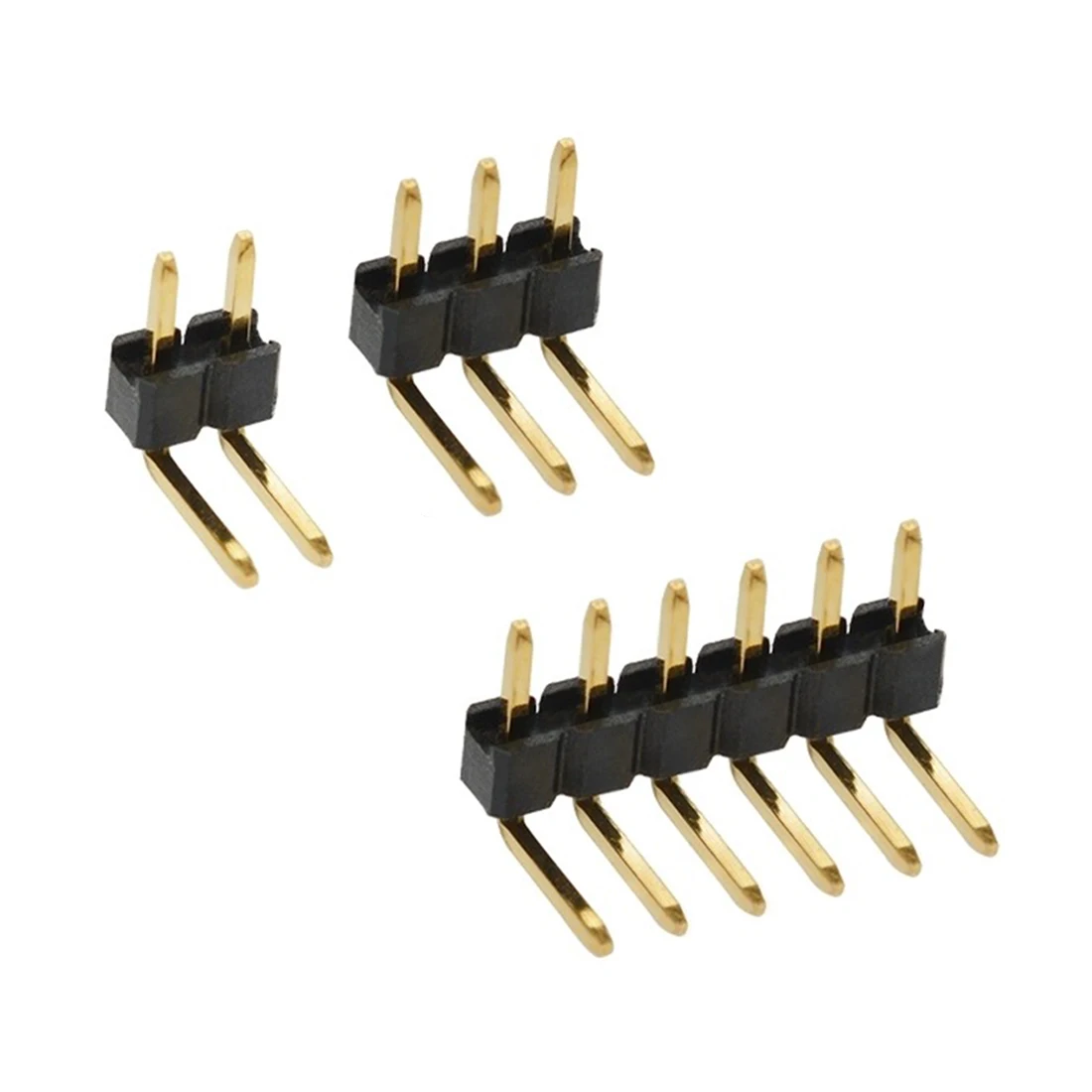 100Pcs 2.54mm Single Row Male Right Angle PCB Board Pin Header Connector Strip Pin-header 2/3/4/5/6/7/8/9/10/12 Pin For Arduino