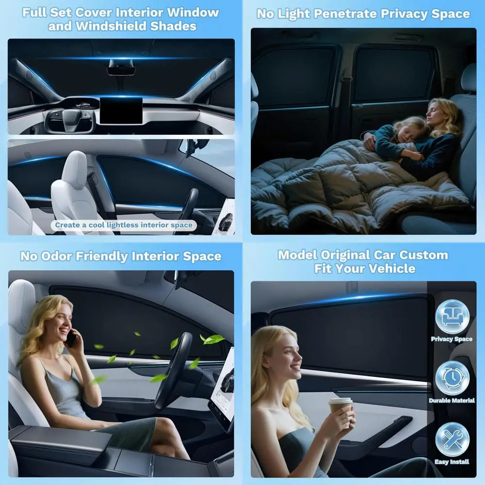 

Полный комплект автомобильных оконных штор на 2019-2025 годы GMC Sierra 1500/2500/3500, УФ-блок, защита конфиденциальности, аксессуары для кемпинга, затемнение