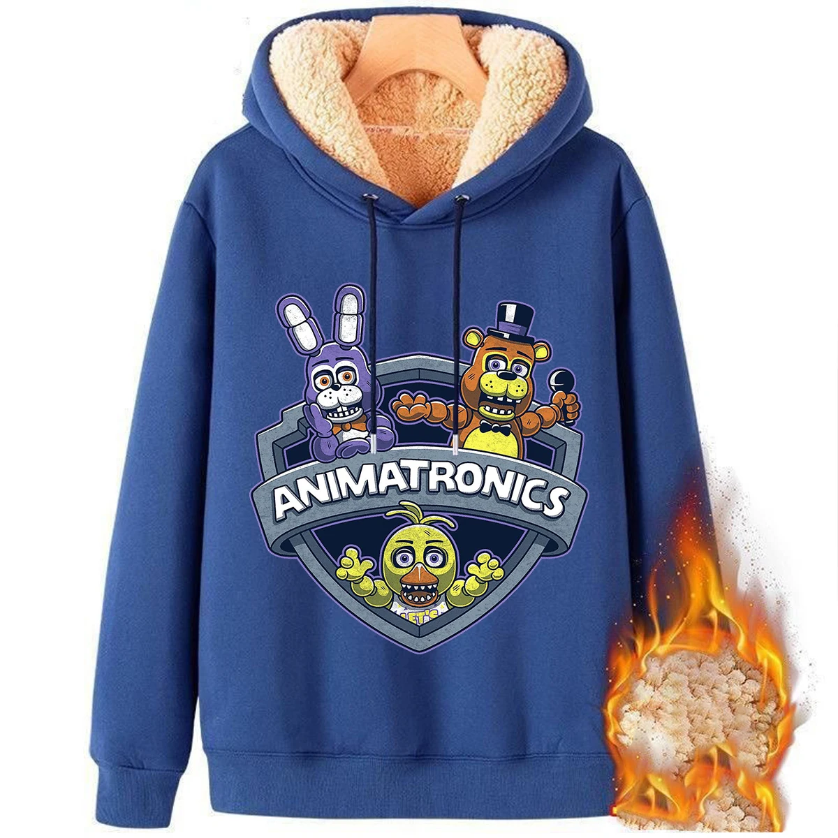 خمس ليال في فريدي هوديس أنيمي FNAF بلوفرات شتوية برقبة دائرية بلوزات عصرية بأكمام طويلة ملابس للكبار هدية #3
