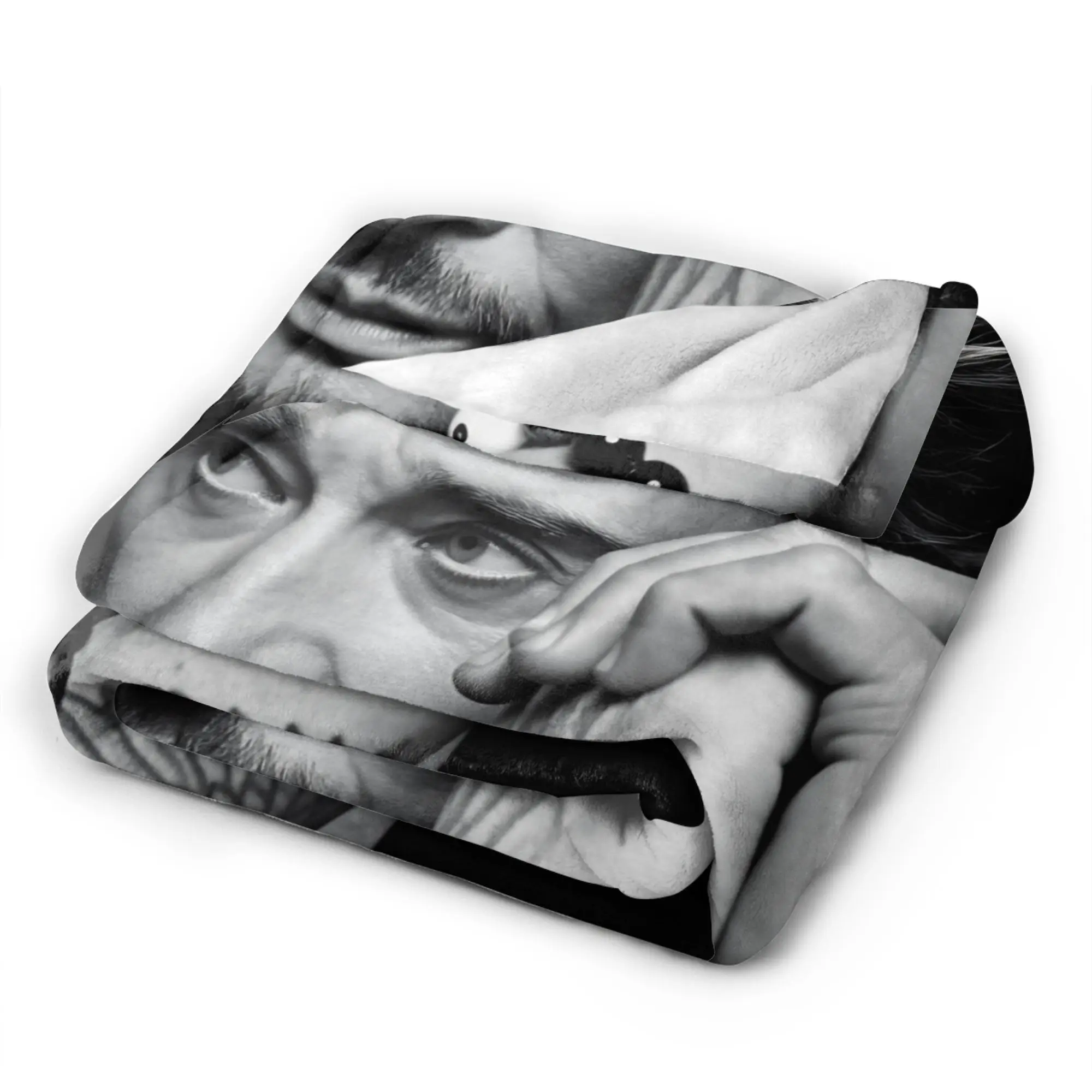 Rock Star Johnny Hallyday  Blanket Quality Soft Warm  Throw Blanket Winter Girls Boys Couch Chair Sofa Bed Pattern Bedspread