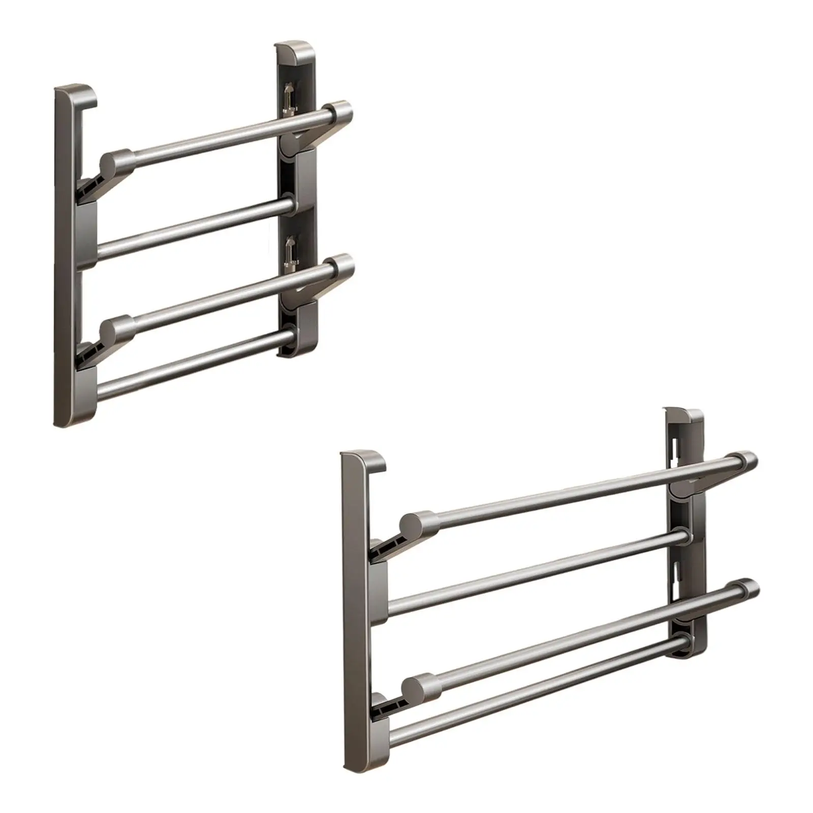 2x Shoe Storage Rack Foldable Shoe Organizer Hanging Shoe Holder Aluminum Space Saving Shelf Suitable for Entryway Bedroom RV - view 4
