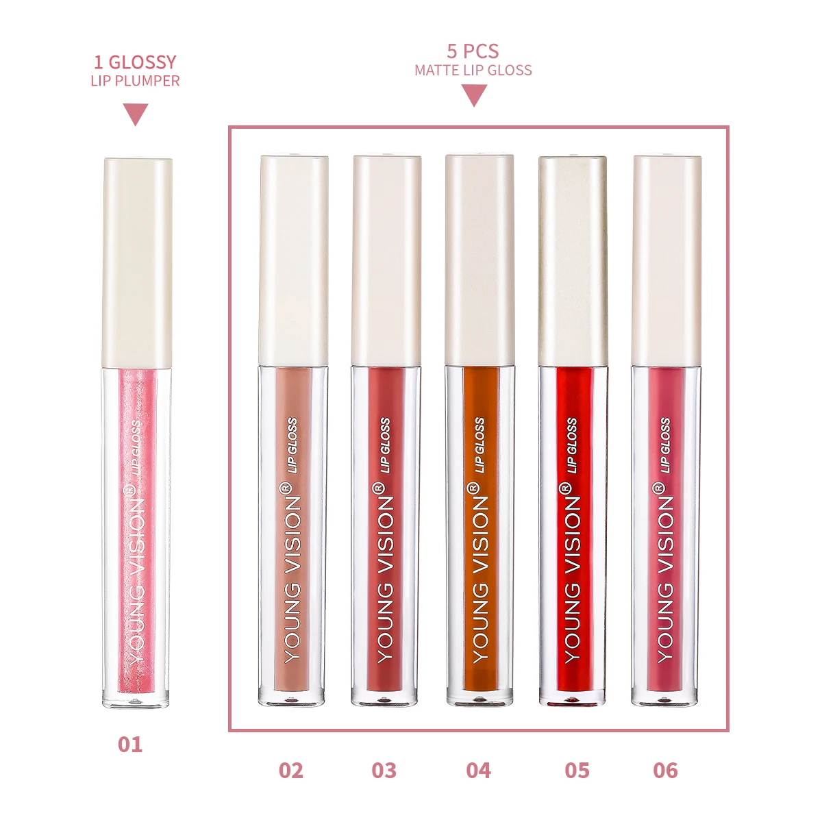 Single velvet lip gloss is not easy to stick to cups. Dudu lip gloss liquid lipstick is available in 6 colors