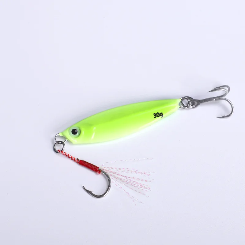 AS Glow Jig Shore Cast Spoon Fast Jig Luminous Vertical Speed Sinking Pesca Metal Jigging Artificial Bait Sea Lure Angler