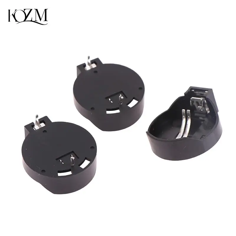 10PCS Environmental protection material CR2032 Coin Cell Battery Holder Case Black Coin Cell Button Socket Holder Case