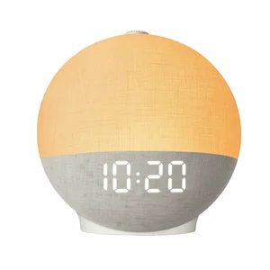 Sunrise Alarm Clock White Noise Sound Machine Wake Up Light 30 Sleep Sounds Bluetooth Speaker Night Light for Bedroom Ideal Gift