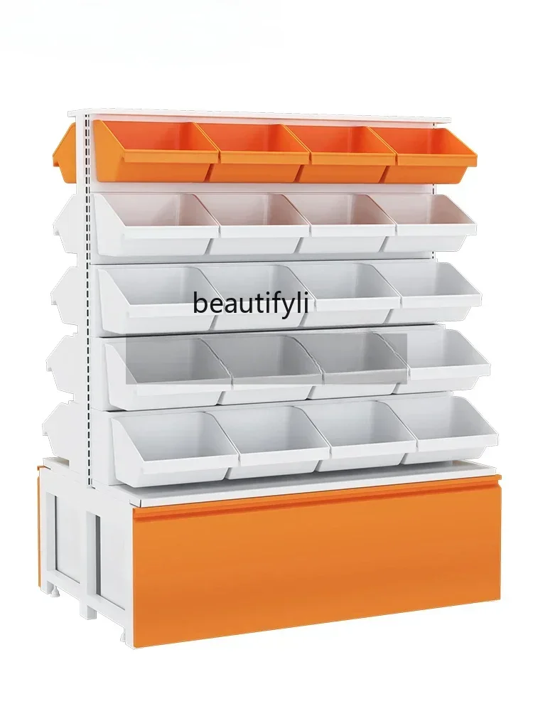 cc182R1 Supermarket Bulk Snacks Busy Shelf Convenience Store Scattered Small Food Shelf New Internet Celebrity Store Display Sh