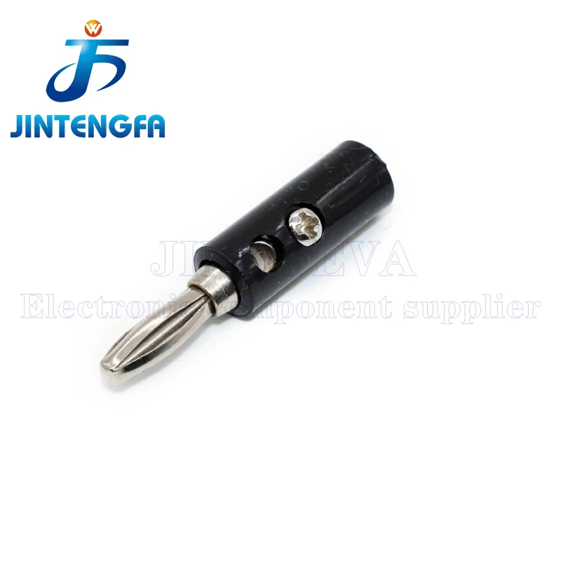 10PCS 4mm Black & Red Wire Audio Speaker Cable Banana Plug Connectors Adapter Binding Post Female Male Socket DIY Connector