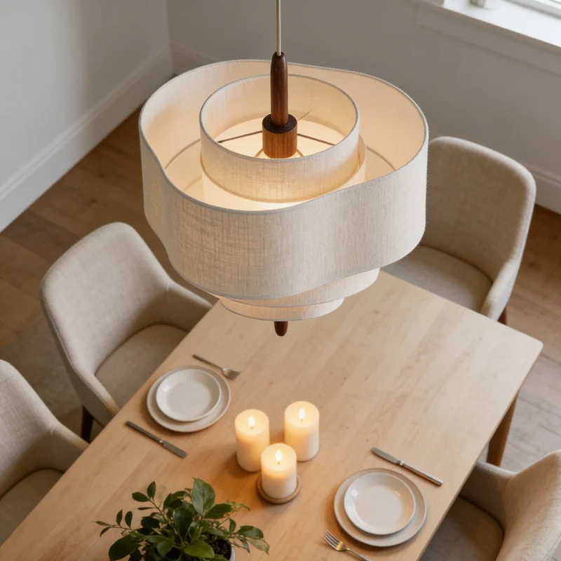 Wabi Sabi Japan Cloth Pendant Lights Living Room Restaurant Kitchen Dining Chandelier Led E27 Light Home Decorations view 3