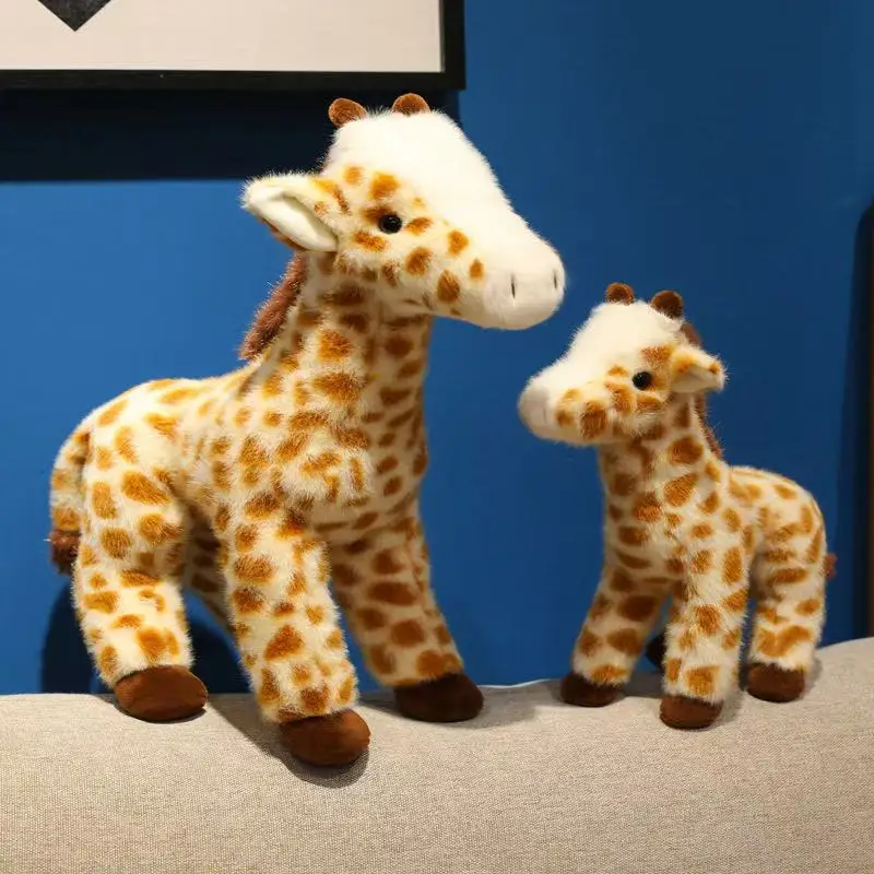 Nieuwste gesimuleerde giraffe pop Kawaii gevulde knuffelpop Cartoon Anime schattig kussen vakantiecadeau leuke pop voor kinderen