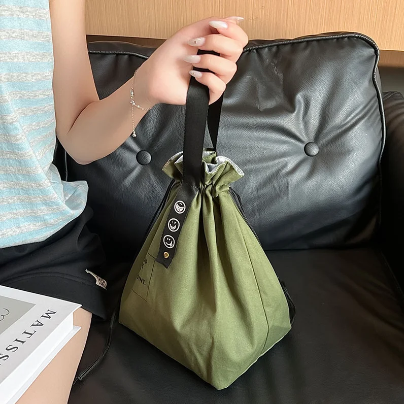 Japanese Insulated Lunch Box Bag Portable Waterproof Hand-Held Strap for Office Workers And Students
