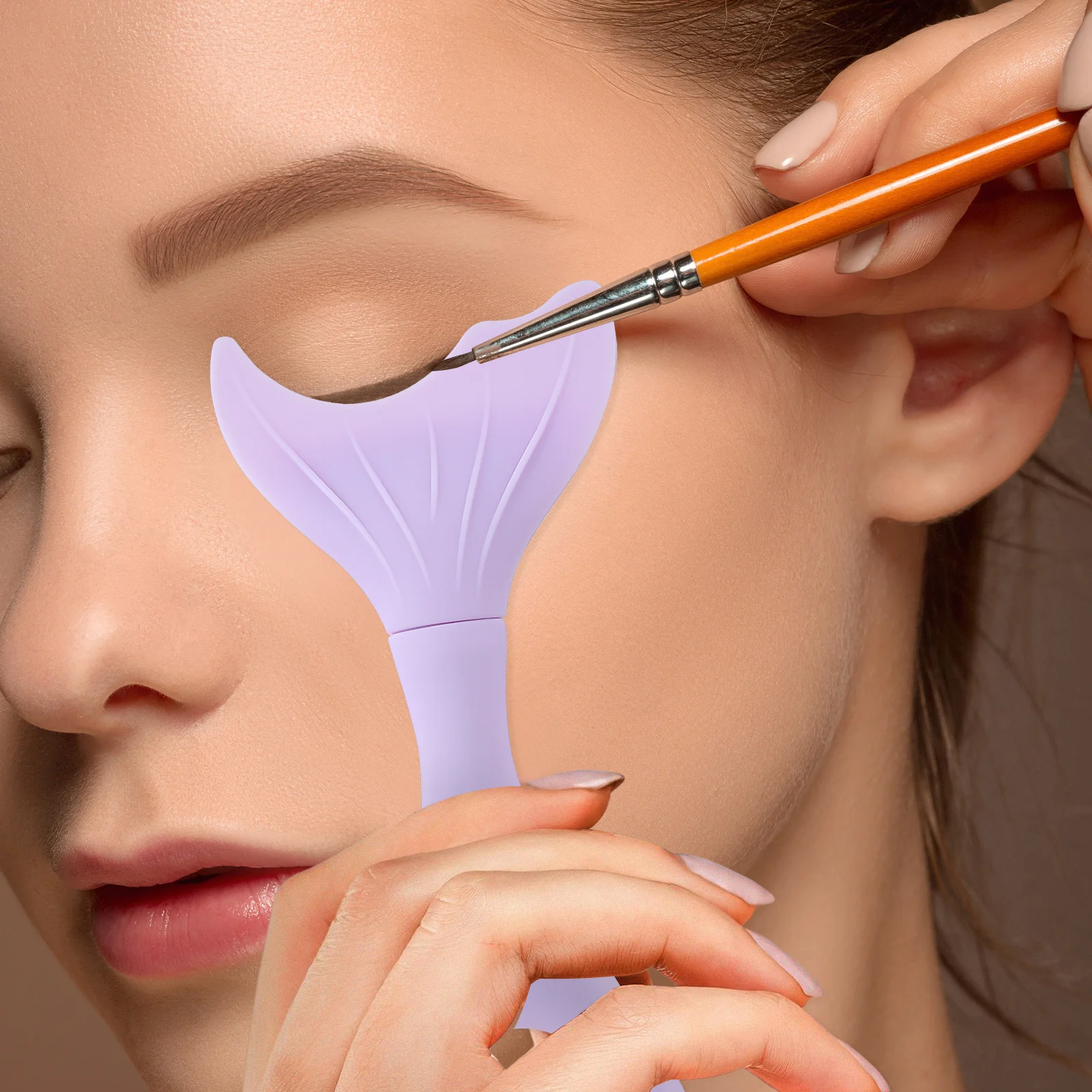 3 pezzi mascara scudo pettine per ciglia strumento protezione per trucco a forma di sirena per applicazione ciglia accessorio di bellezza quotidiano e