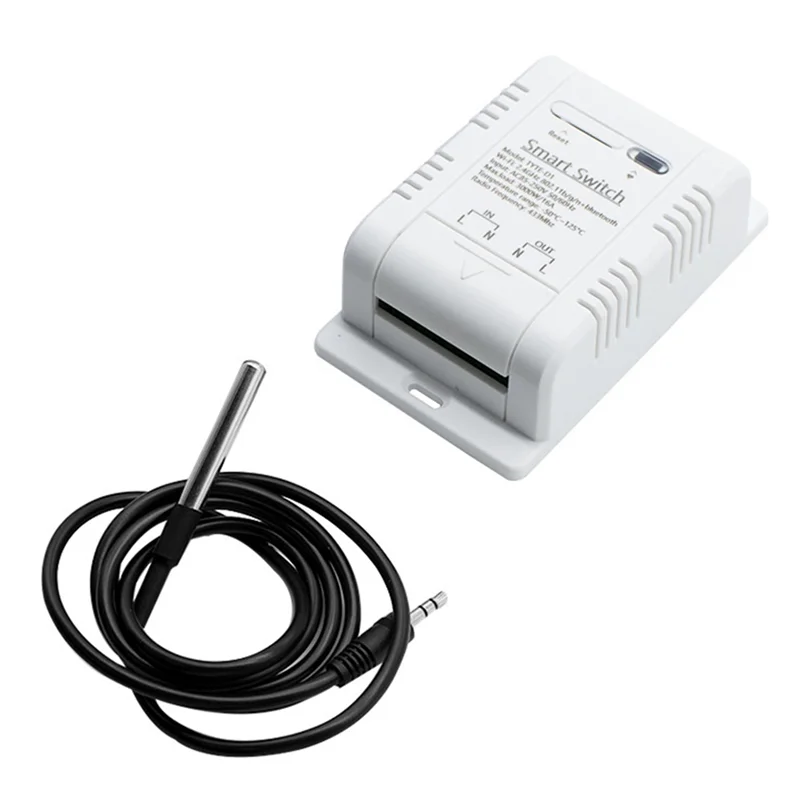 A96T Tuya Smart Switch Temperatur Sensor Kunststoff Integrierte Power Monitor Für Alexa Google Assistent