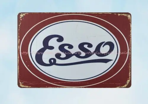 US SELLER- interior home decoration Esso Oil gas metal tin sign