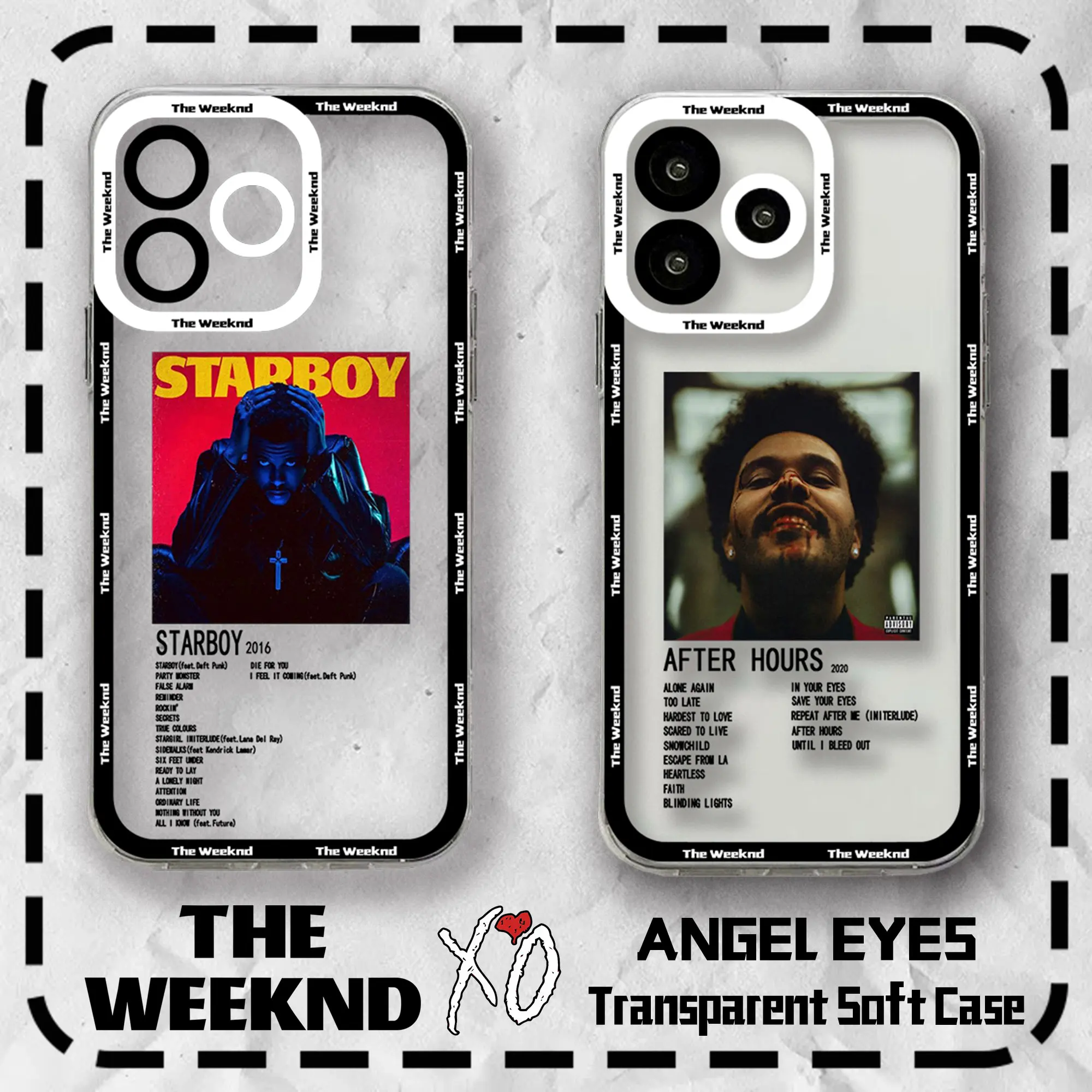 The Weeknd XO Minimalist Poster Phone Case For iPhone 15 14 13 12 11 Mini Pro Max XR XSMax 7 8 Plus SE20 Transparent Cover