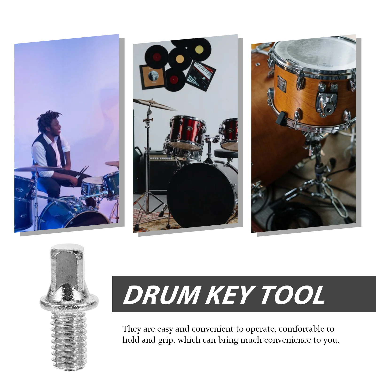 10 Pcs Drum Screw Fittings Set Accessories Bolts Pedal Shaft Kit Drumming Setup Jazz Screws Silver Plated Iron